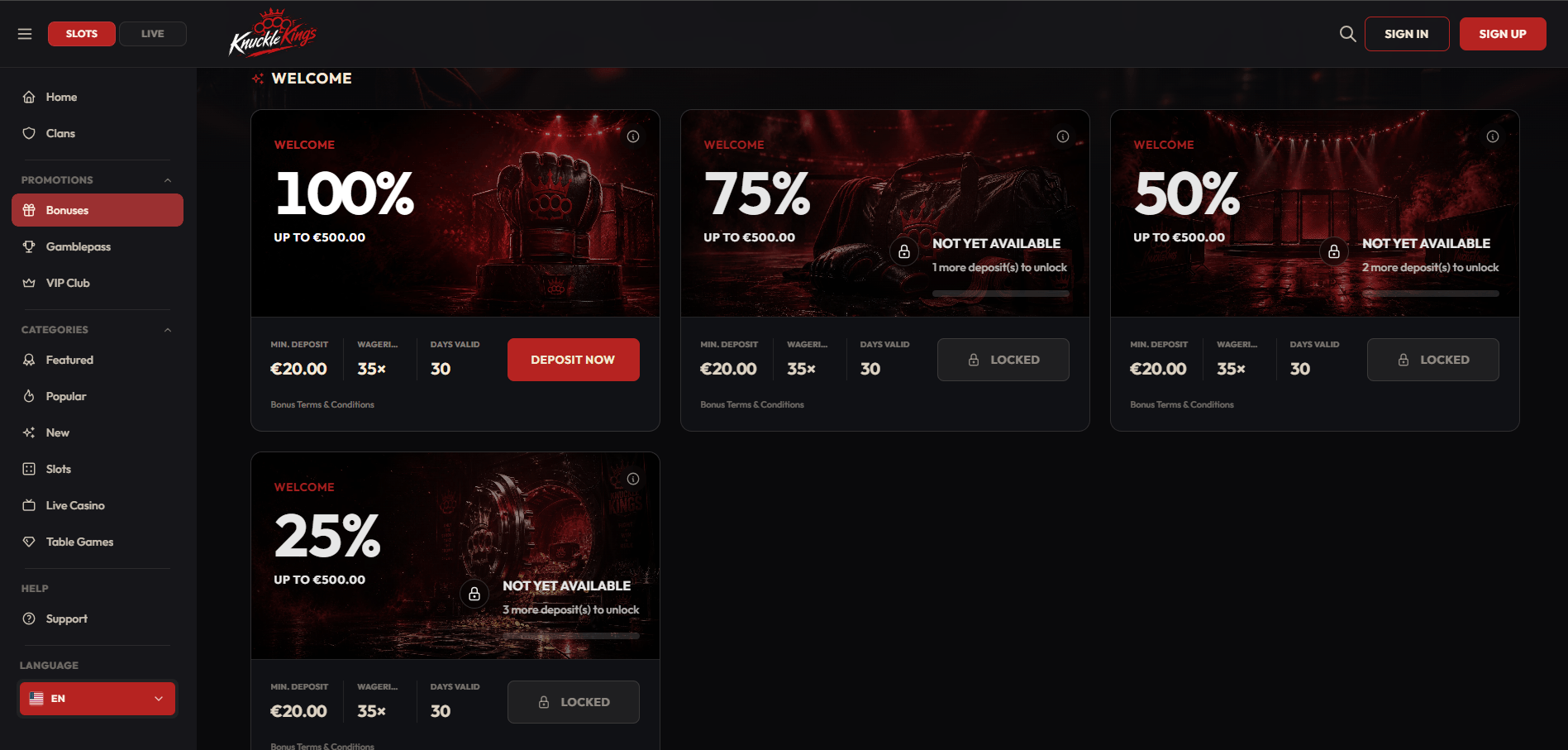 KnuckleKings Casino Promotions