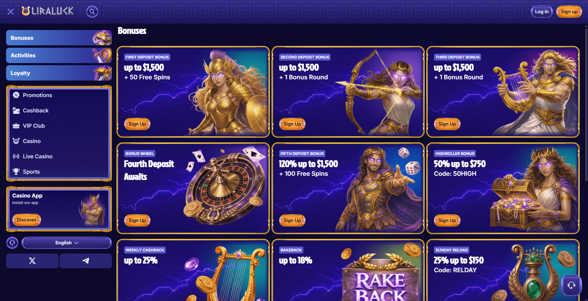 Liraluck Casino Promotions