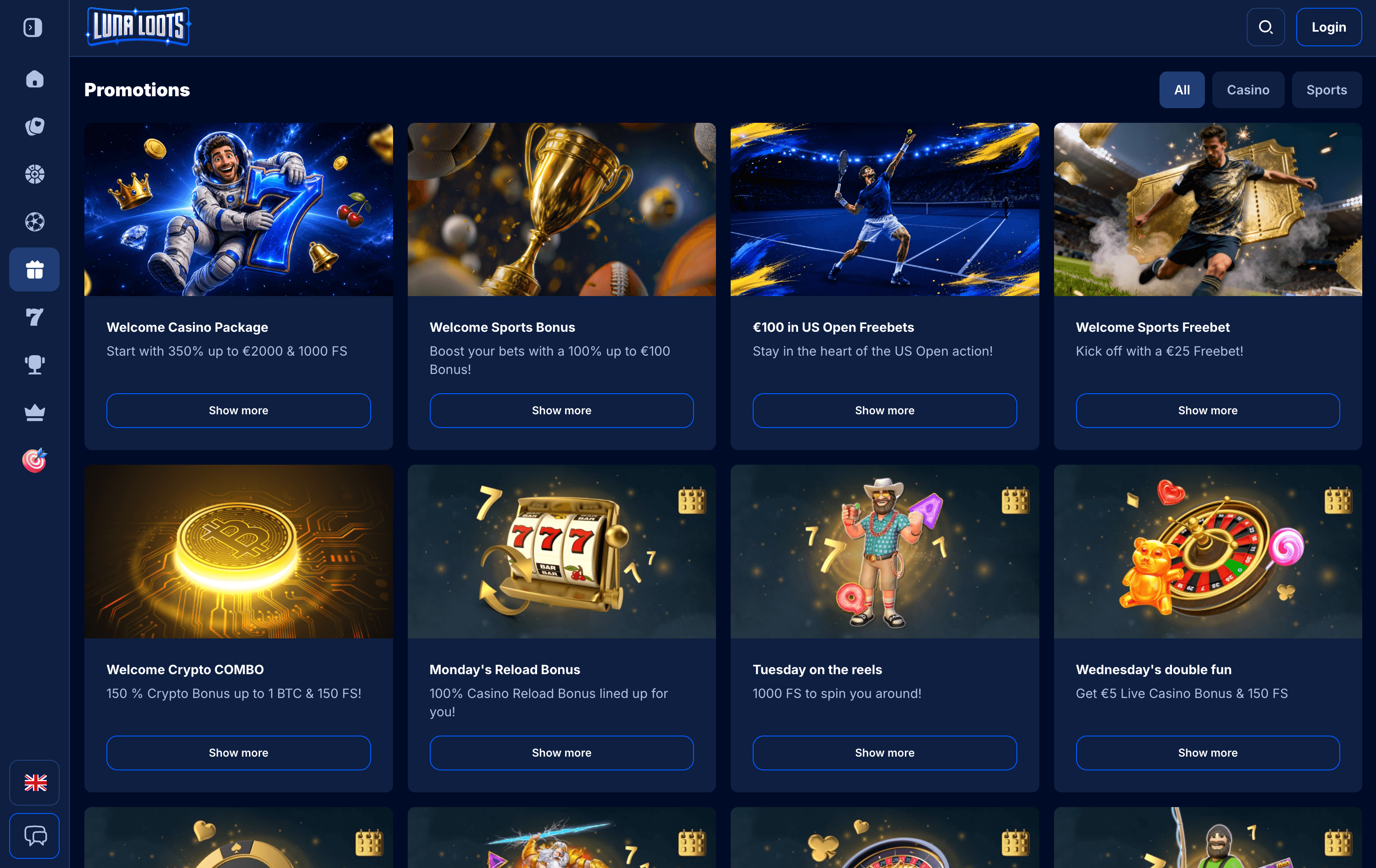 LunaLoots Casino Bonuses