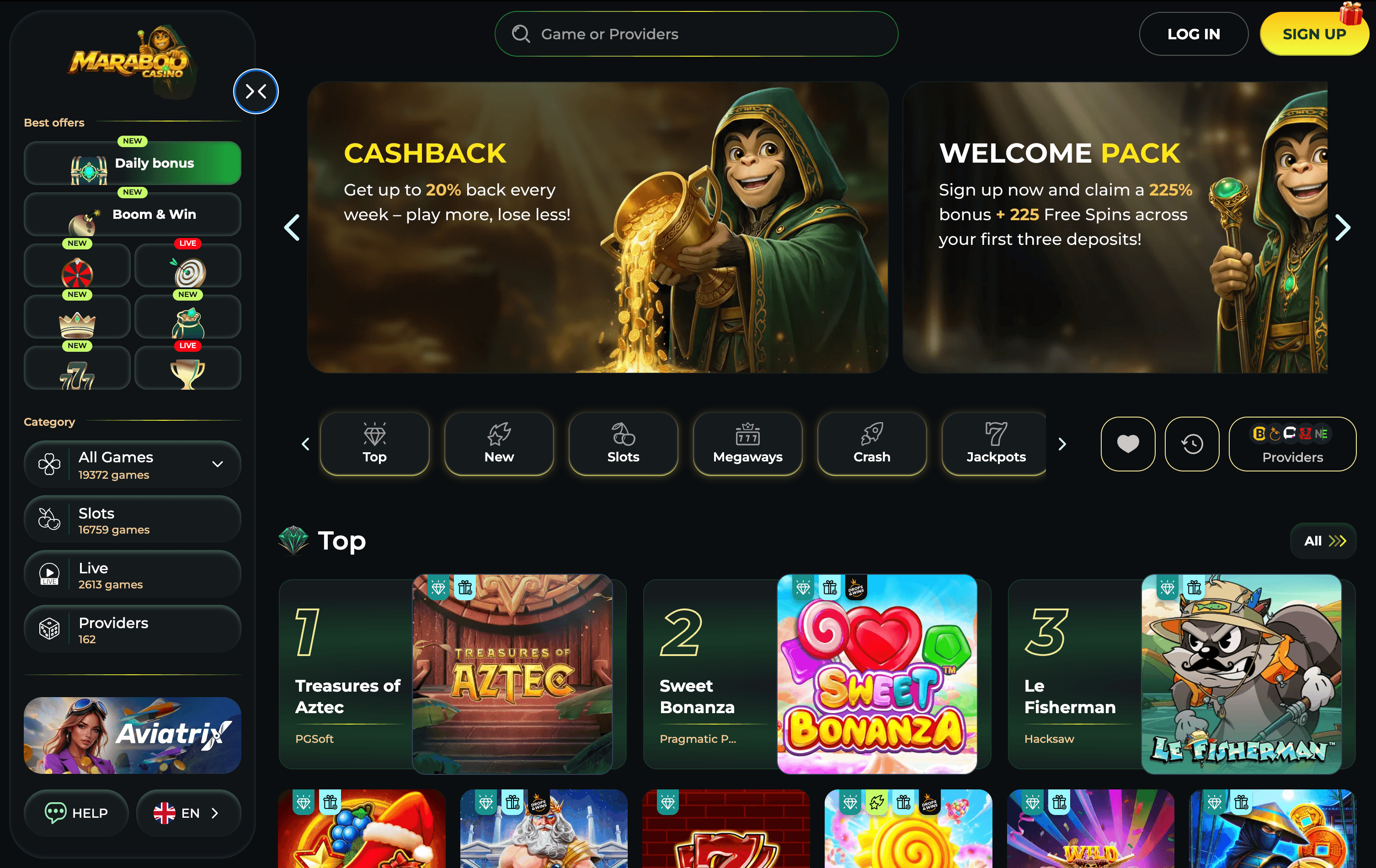 Maraboo Casino Lobby