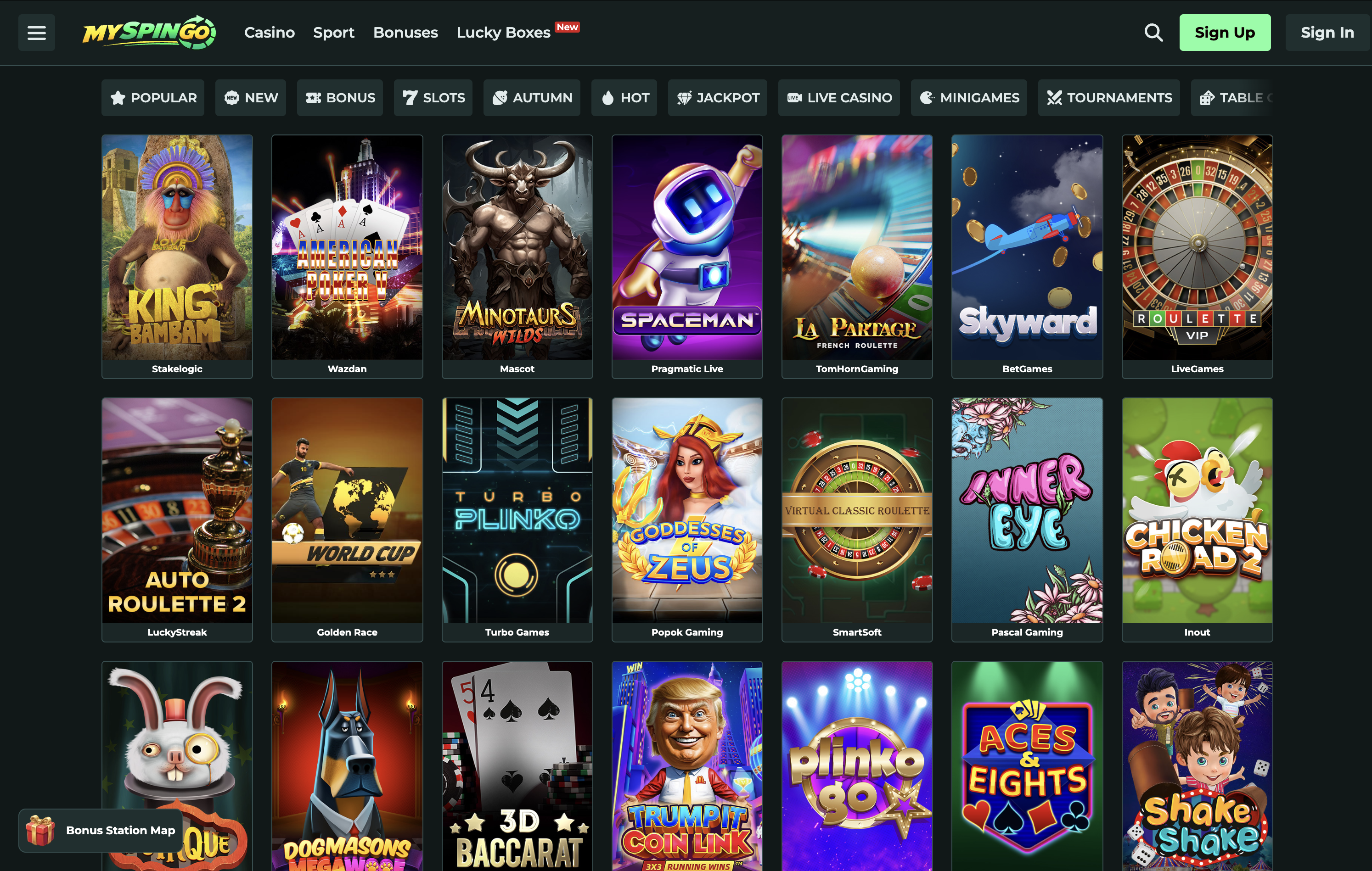 MySpinGo Casino Games