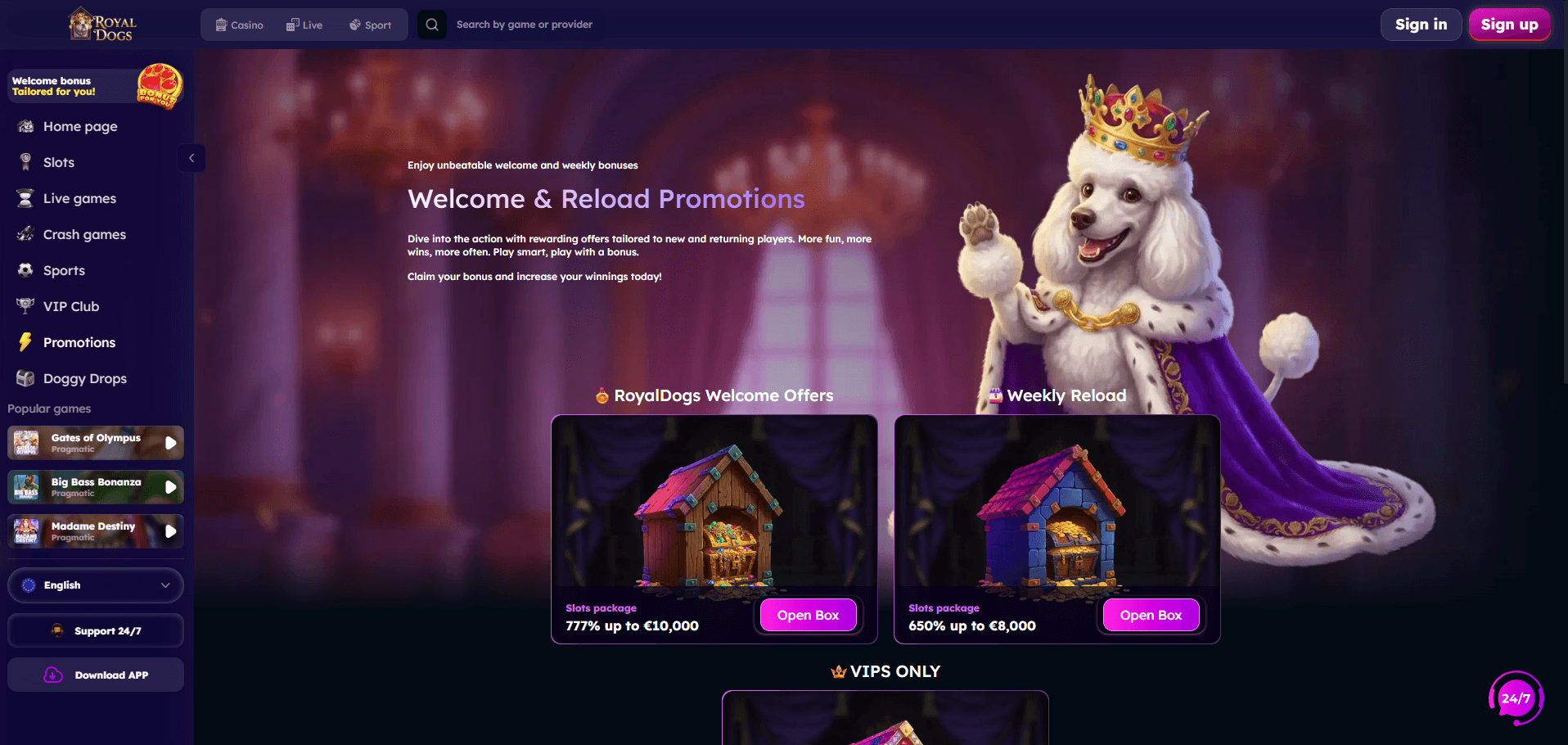 RoyalDogs Casino Promotions