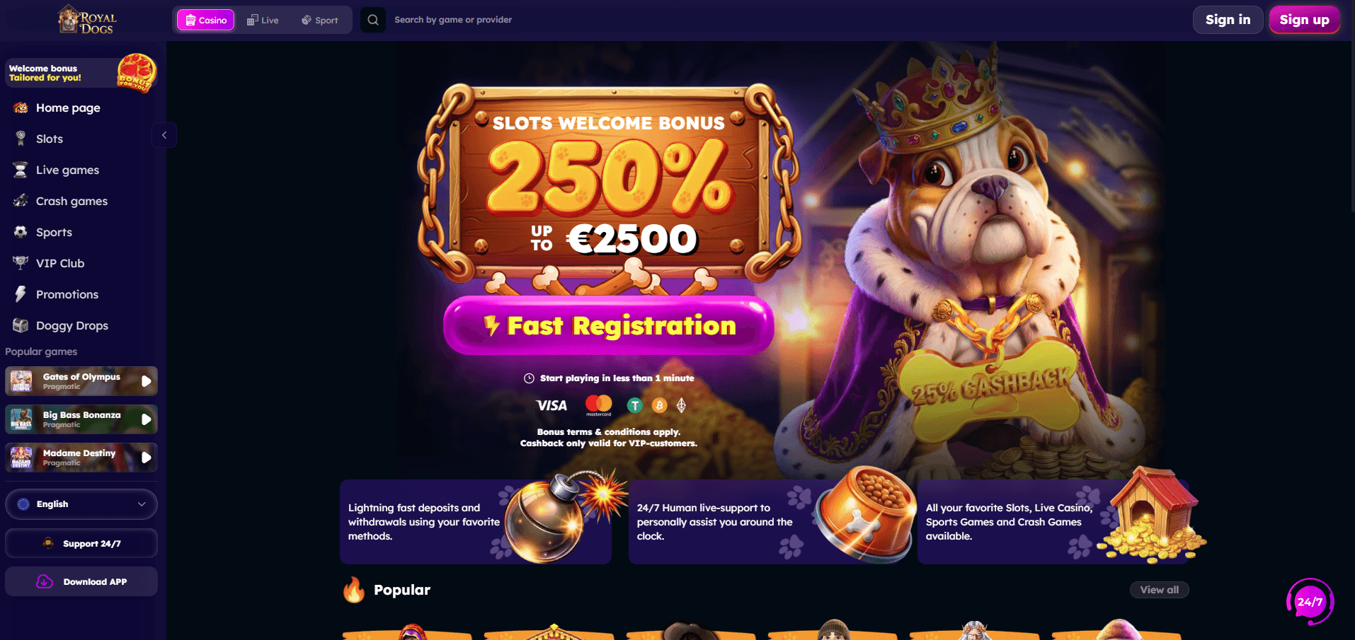 RoyalDogs Casino Review