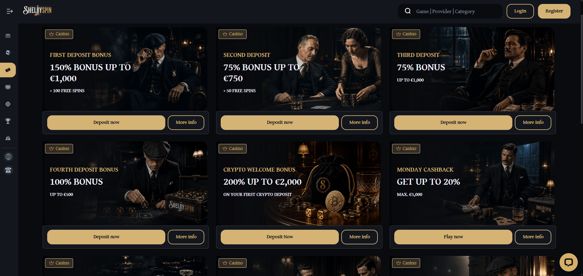 ShelbySpin Casino Promotions