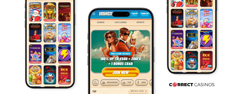 Vegasino Brazil casino Pix online