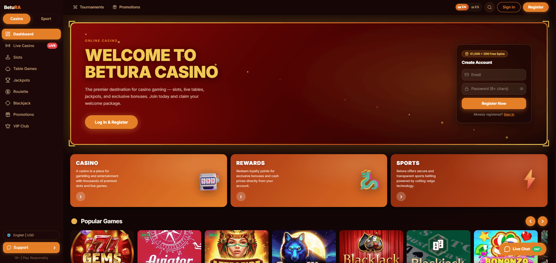 BetuRa Casino Review