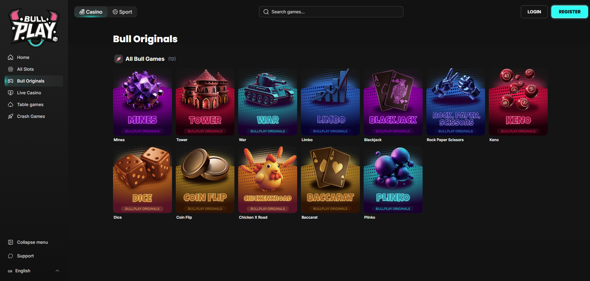 BullPlay Casino Games