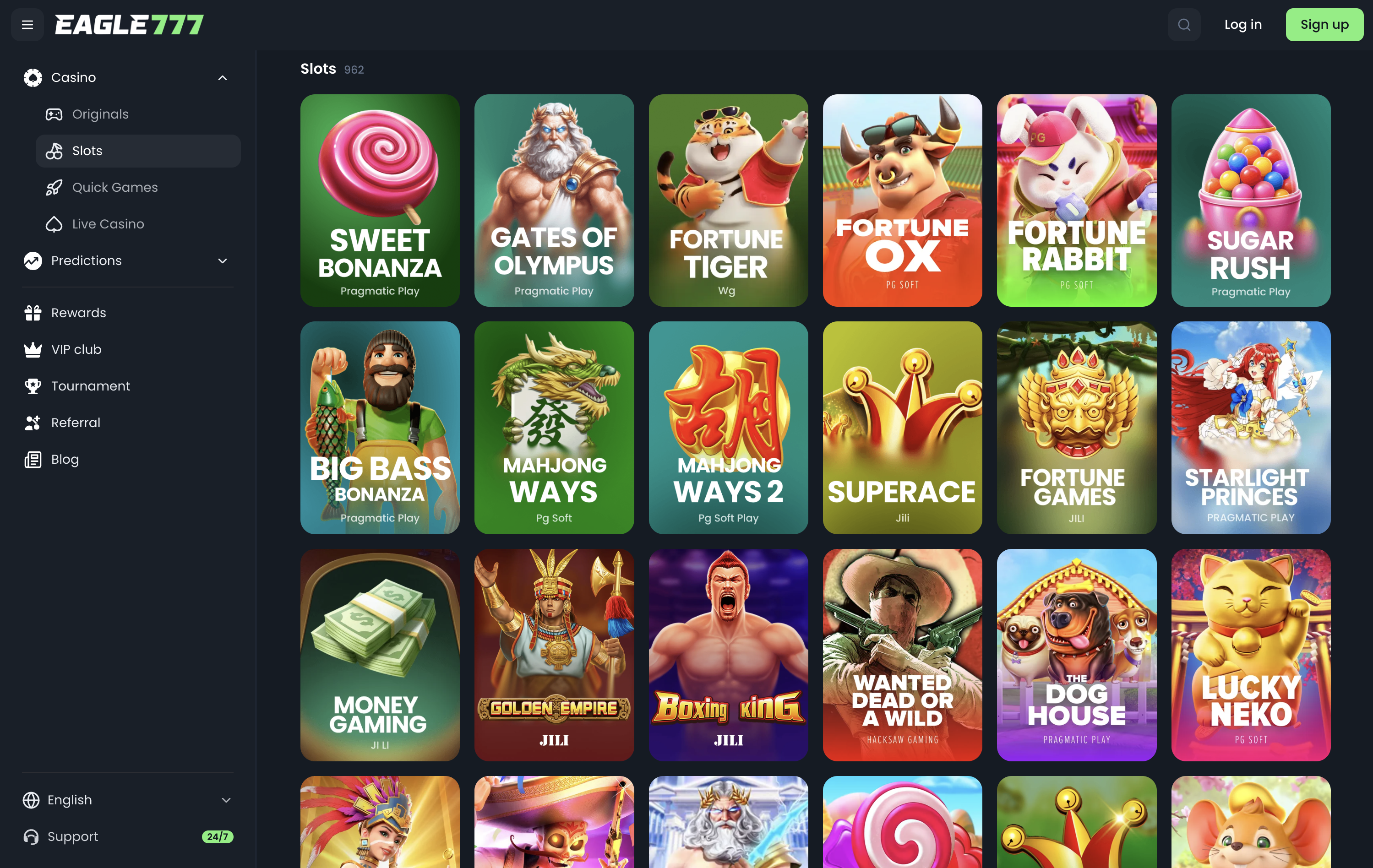 Eagle777 Casino Games