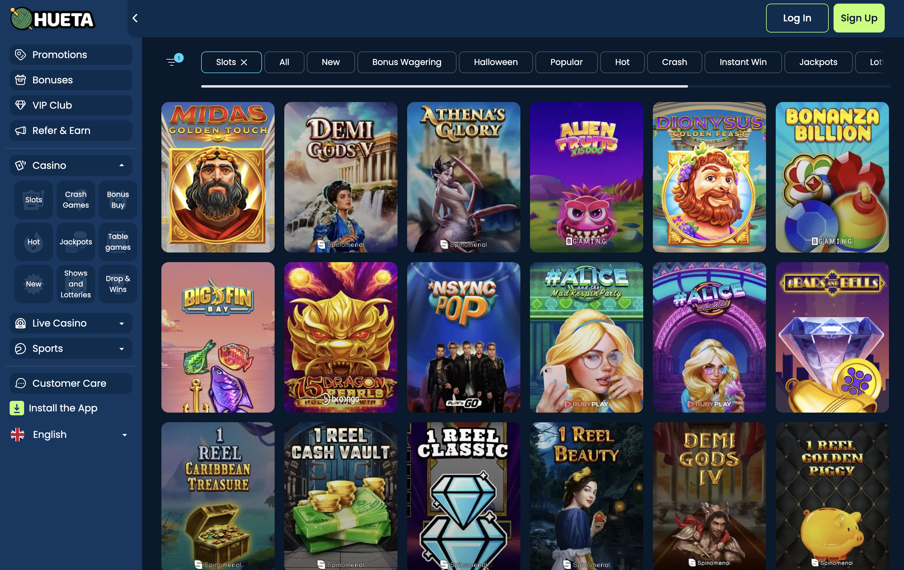 Hueta Casino Games