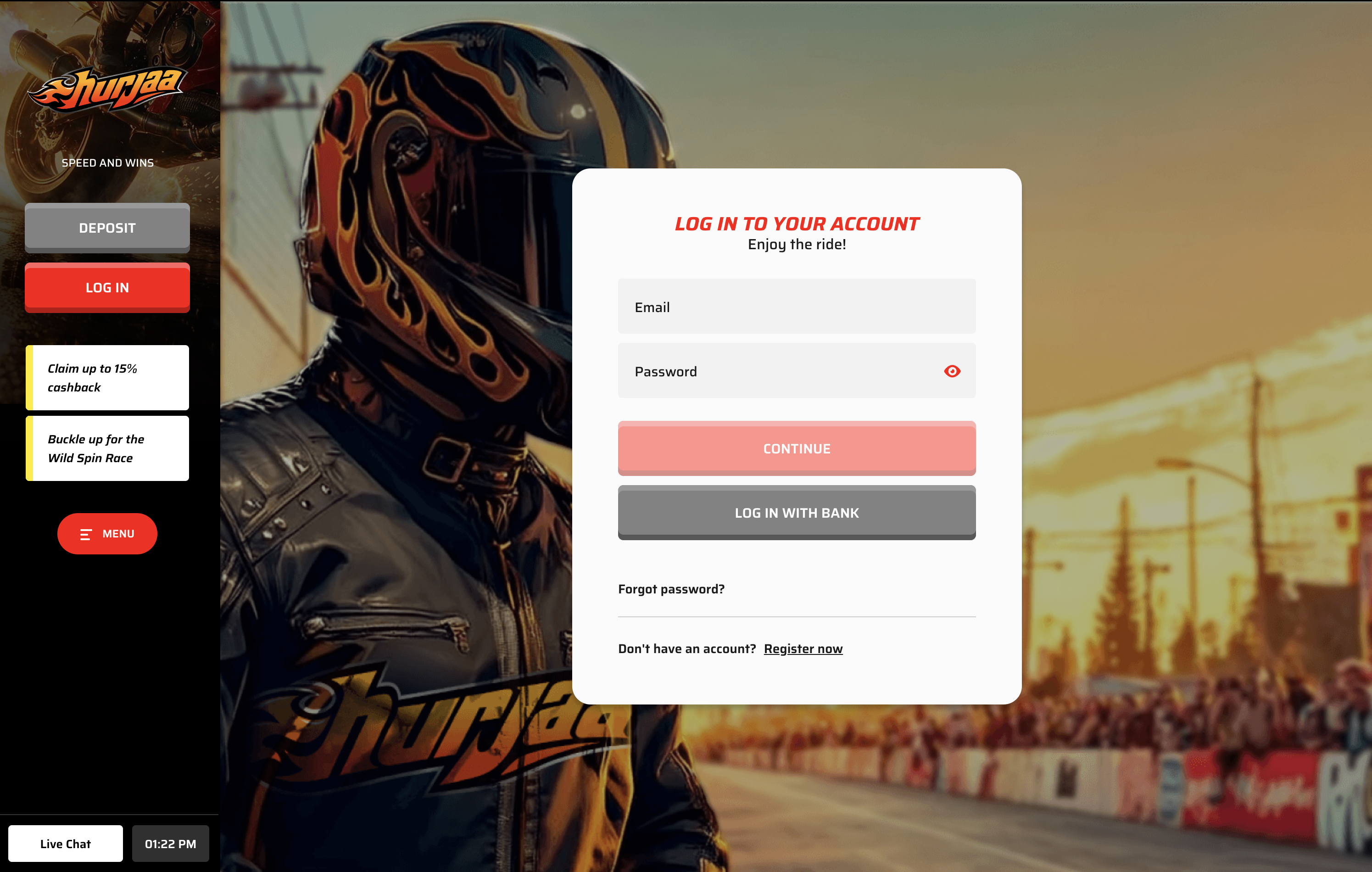 Hurjaa Casino Sign Up
