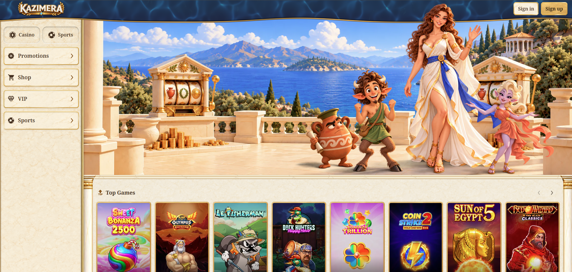 Kazimera Casino Review