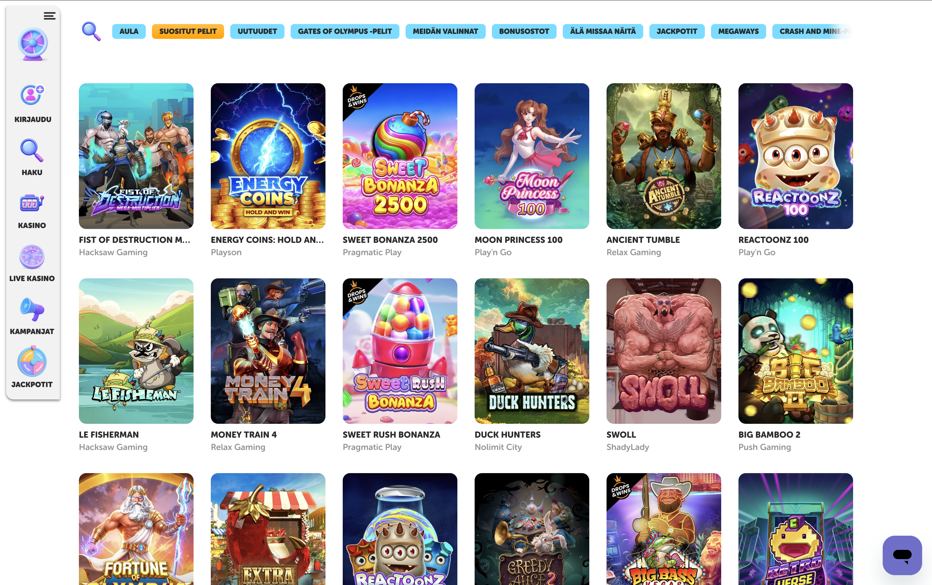 Kiekka Casino Games