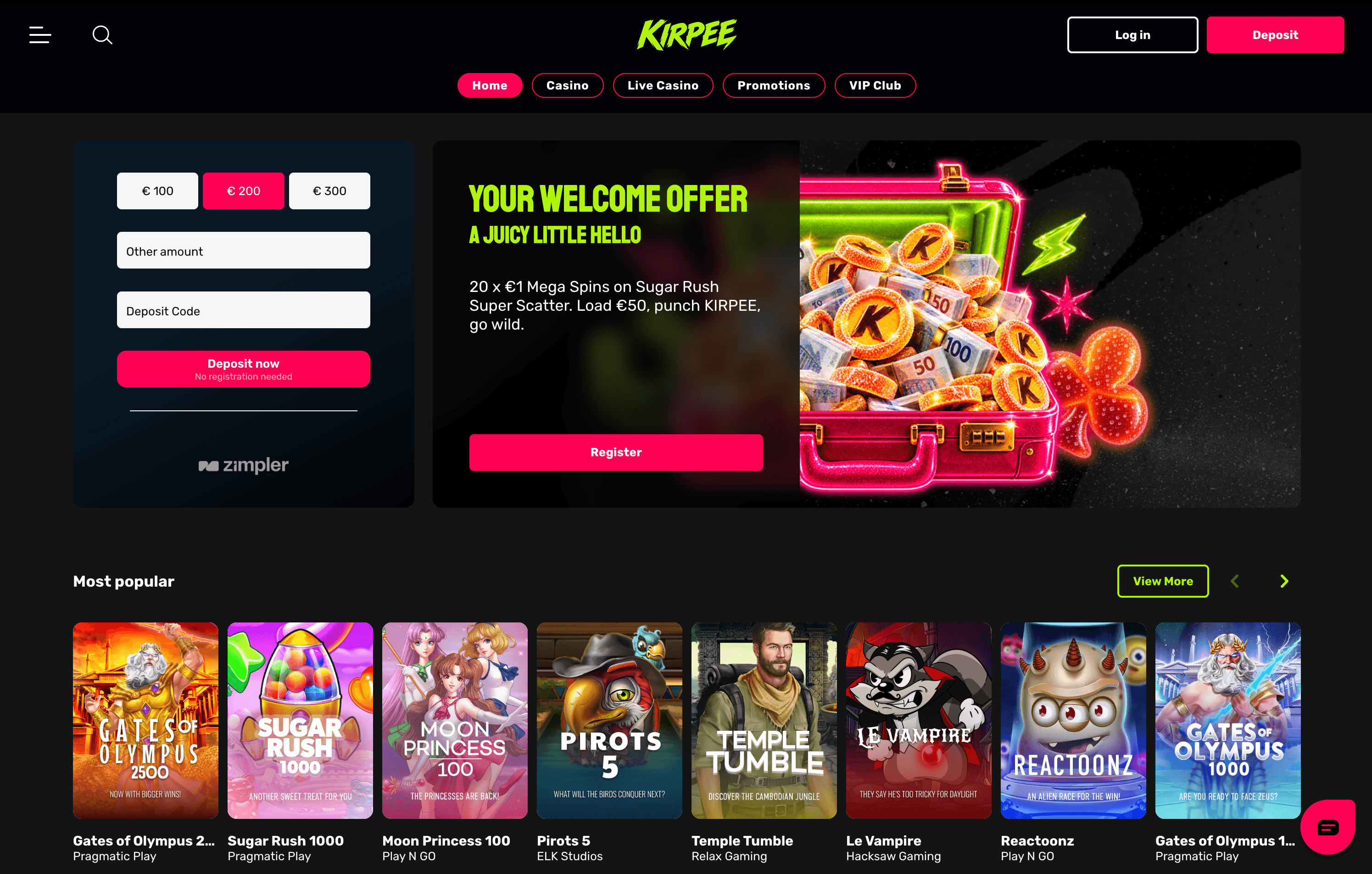 Kirpee Casino Lobby