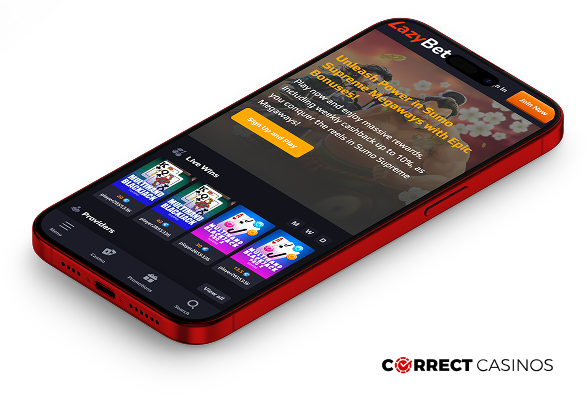LazyBet Casino Mobile Version