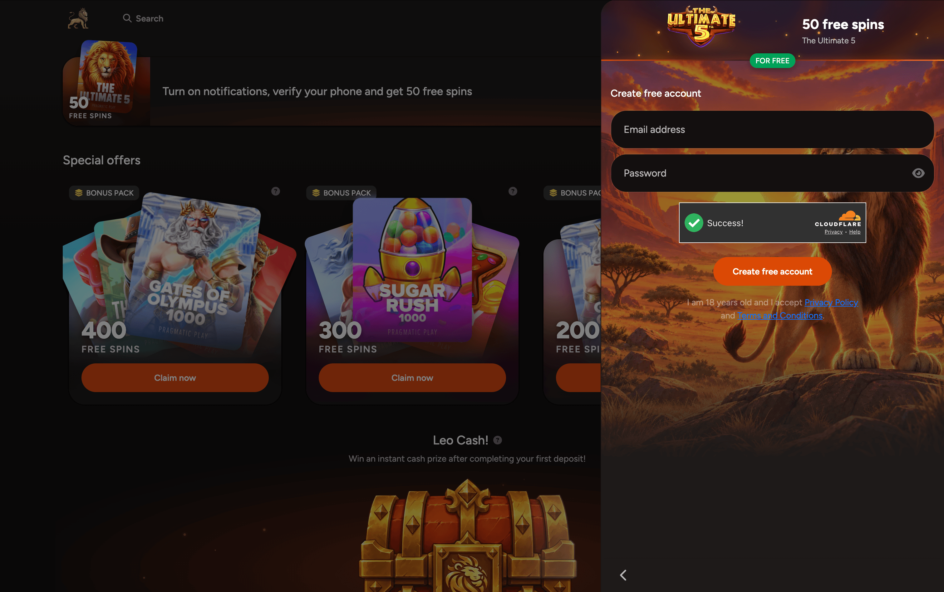 Leospins Casino Sign Up