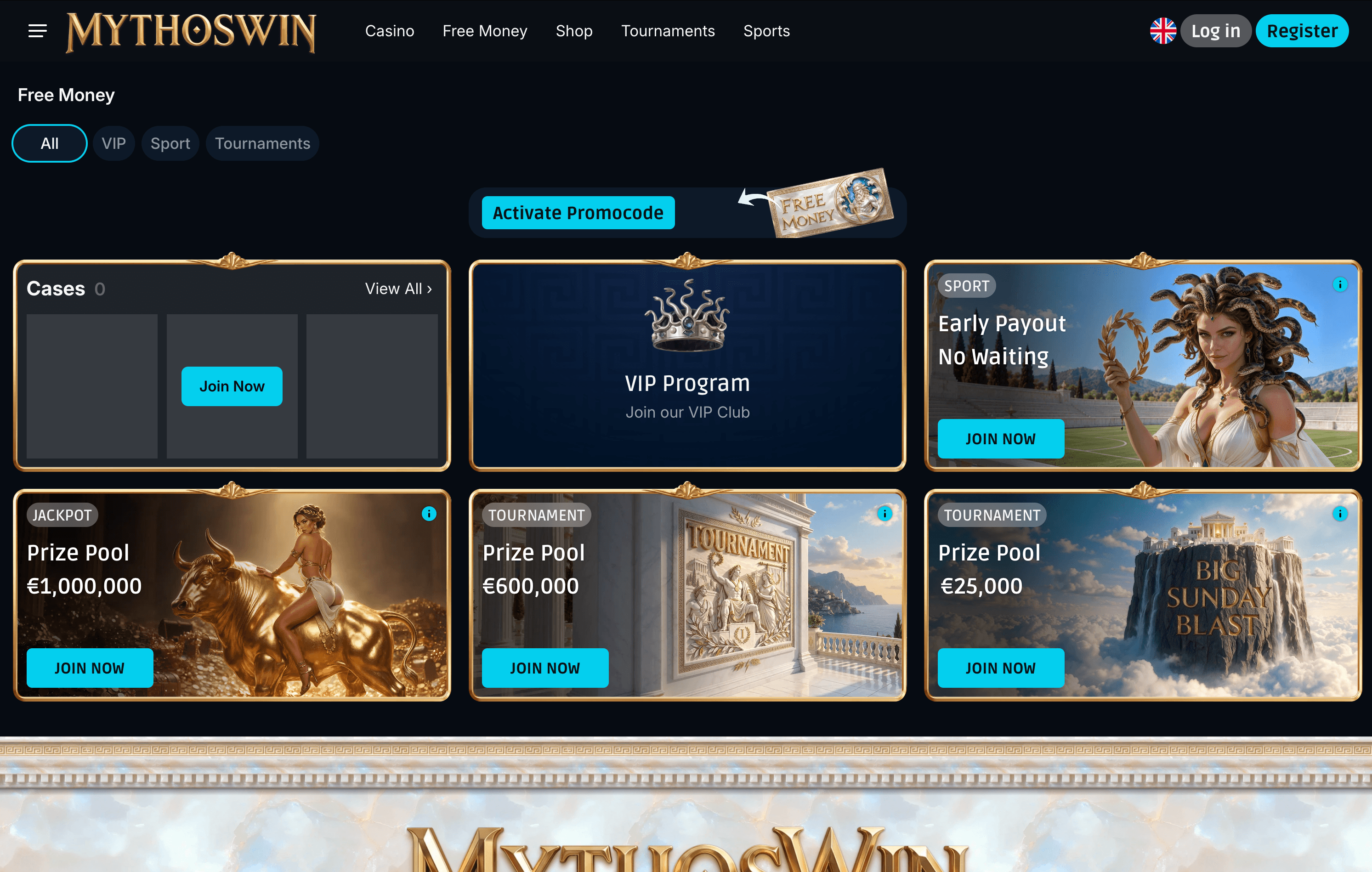 MythosWin Casino Bonuses