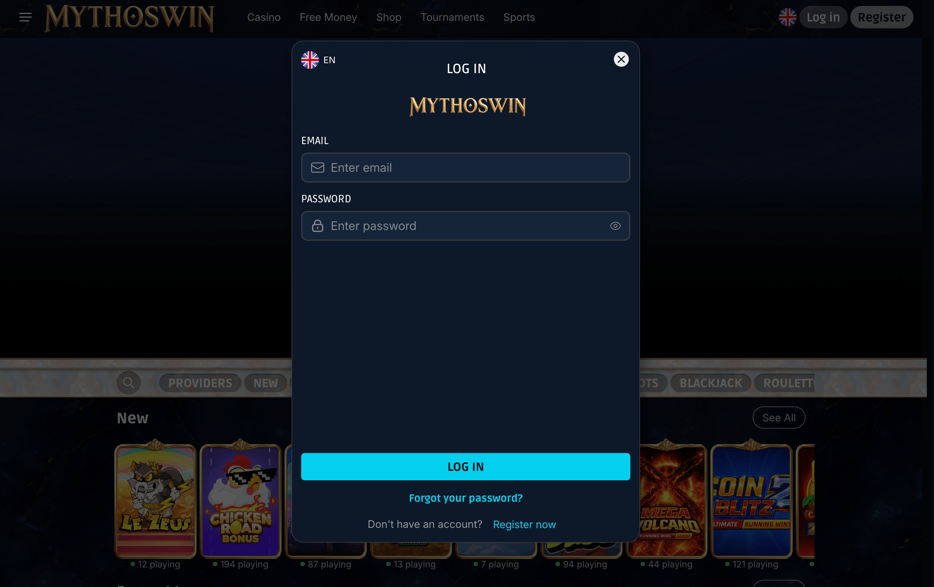 MythosWin Casino Sign Up