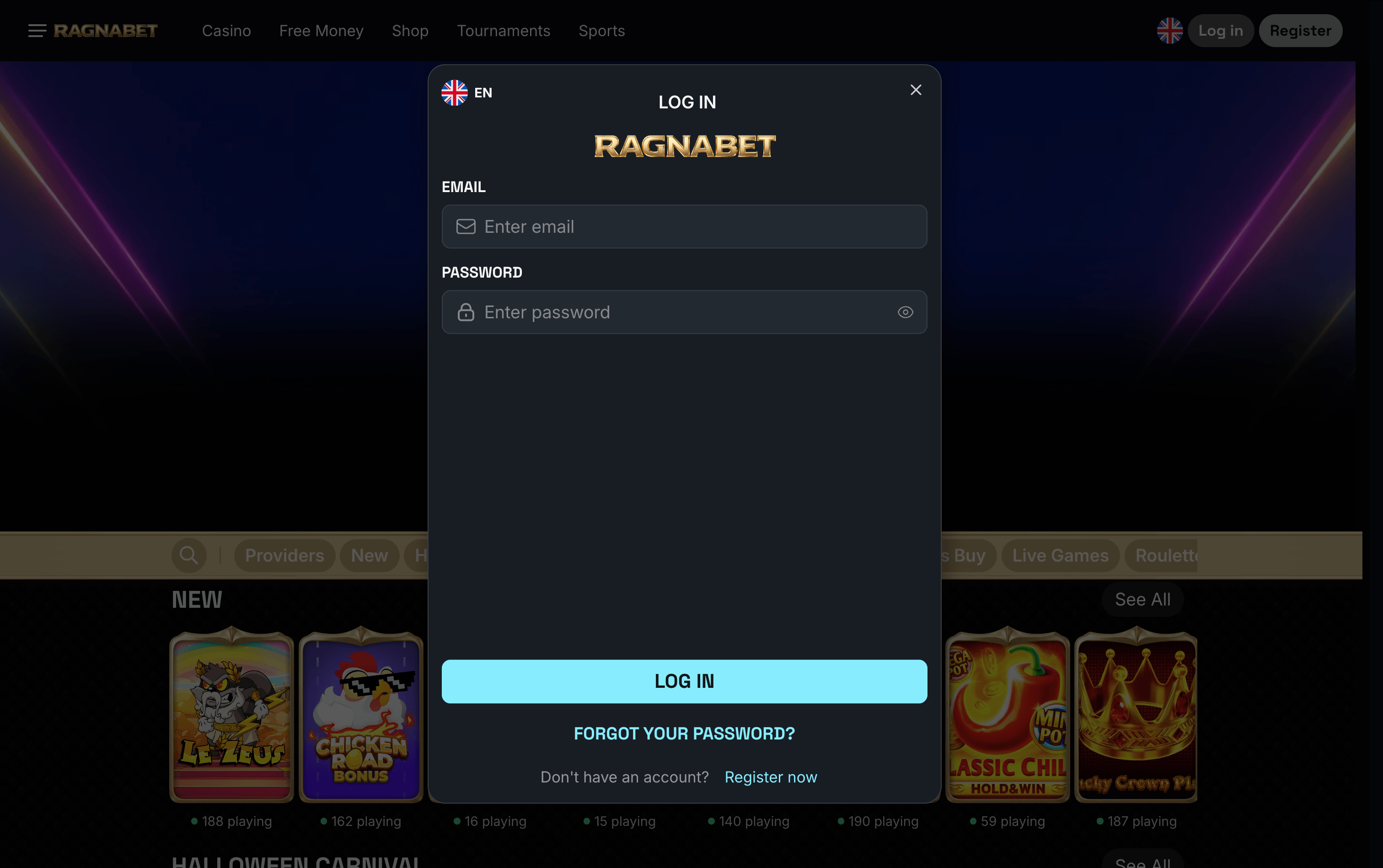 Ragnabet Casino Sign Up