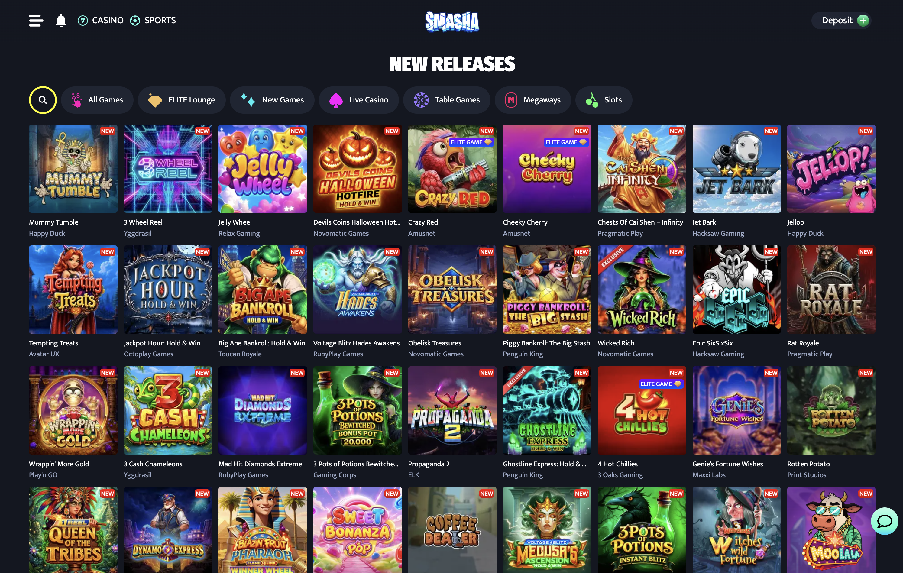 Smasha Casino Games