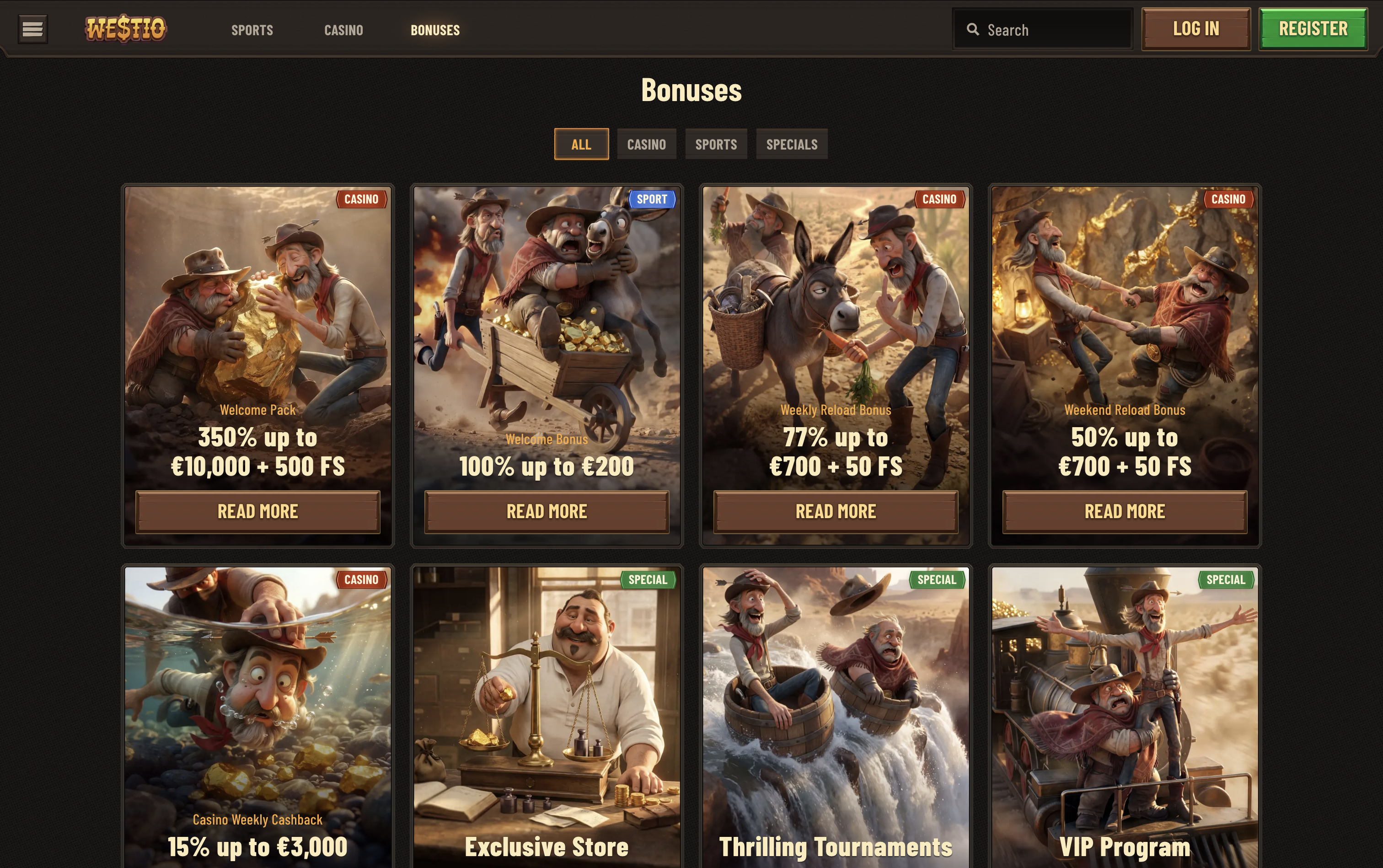 Westio Casino Bonuses