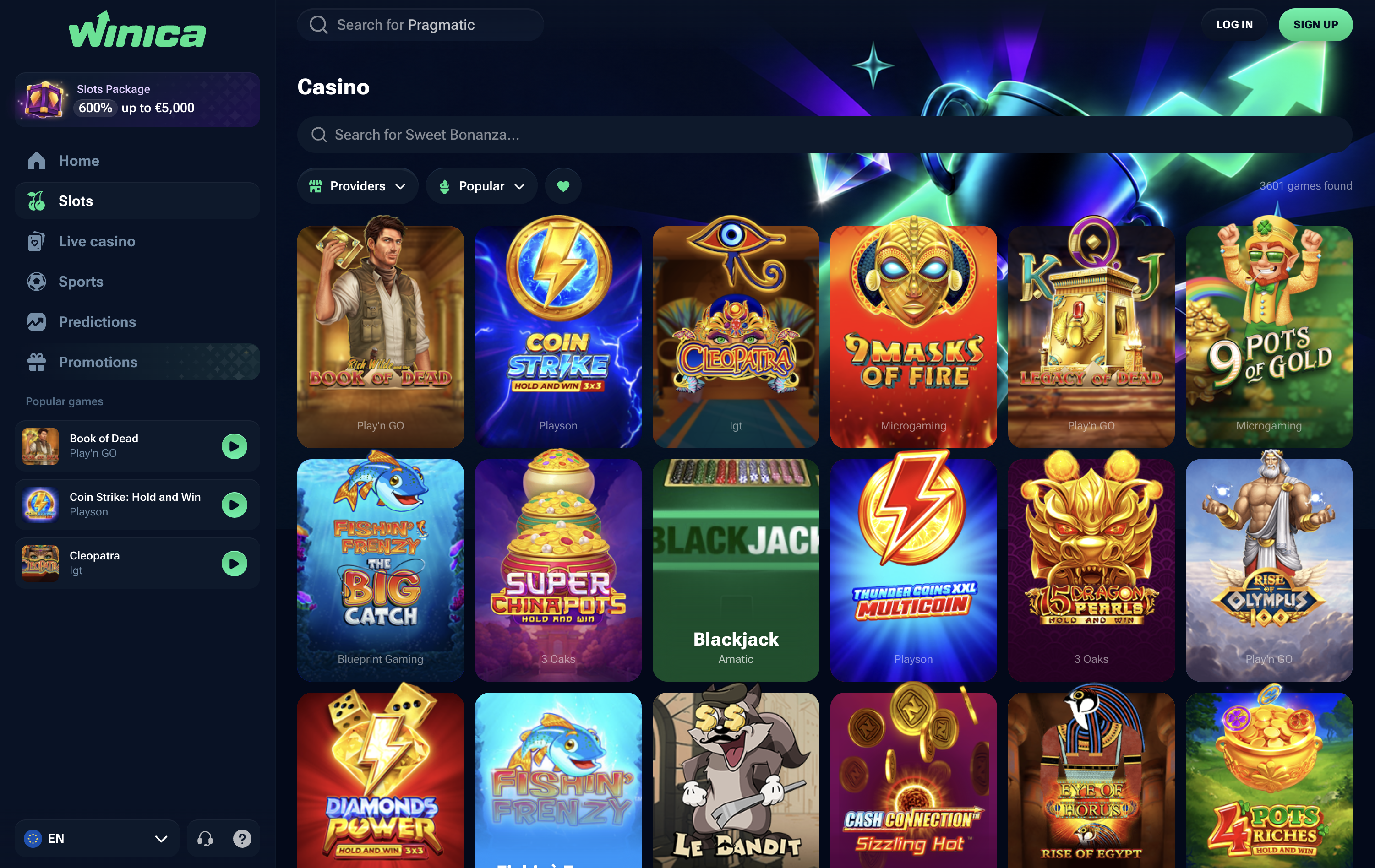Winica Casino Games