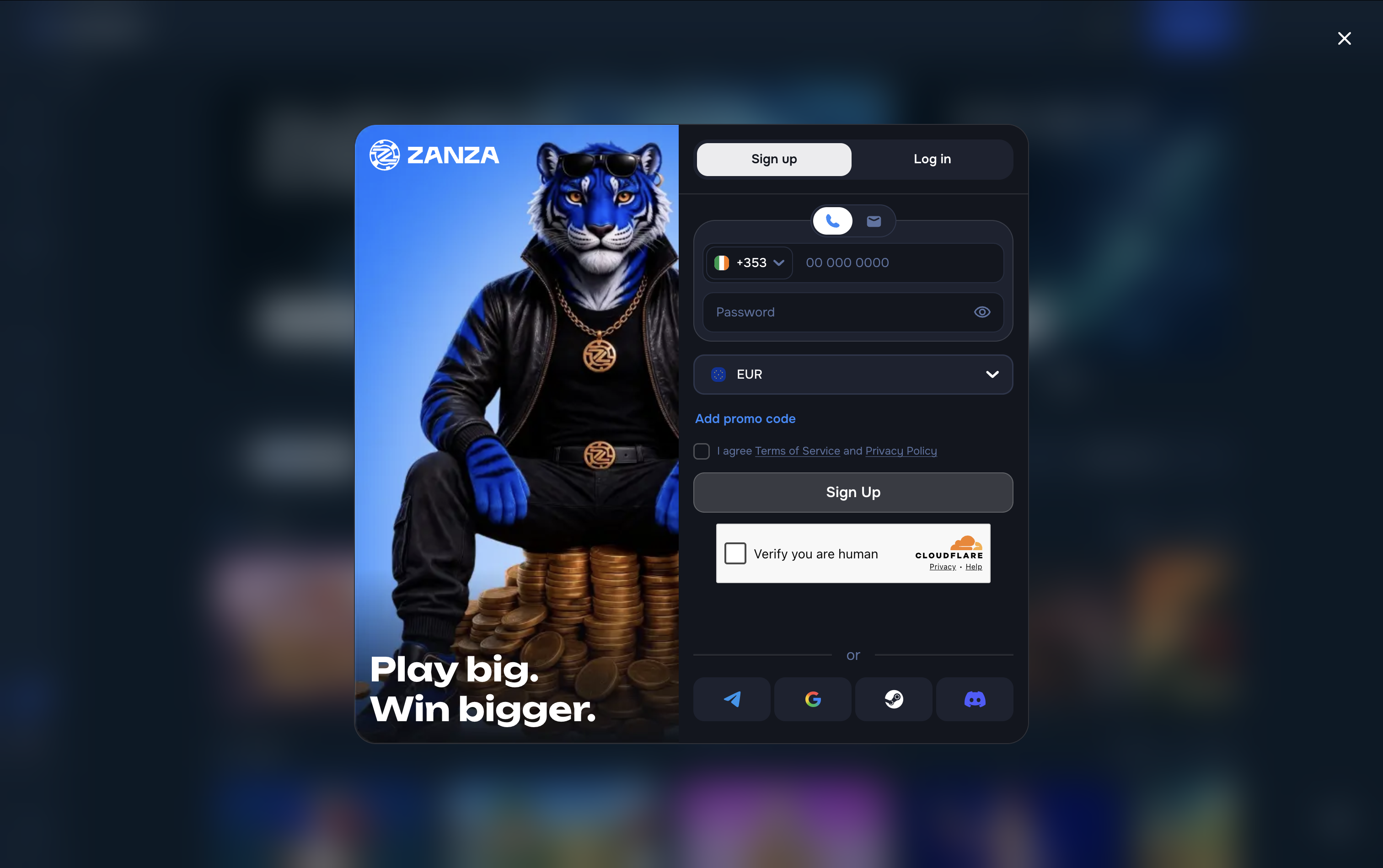 Zanza Casino Sign Up